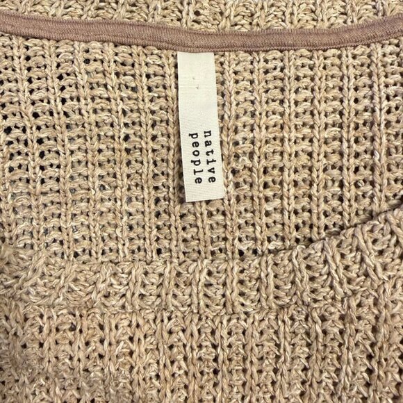 Native People Knit Bell Sleeve Sweater Size Small | Boho Cozy Girl - Picture 5 of 6